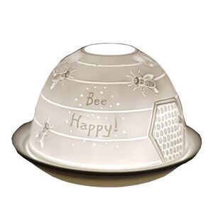Bee Happy Ceramic Tea Light Dome